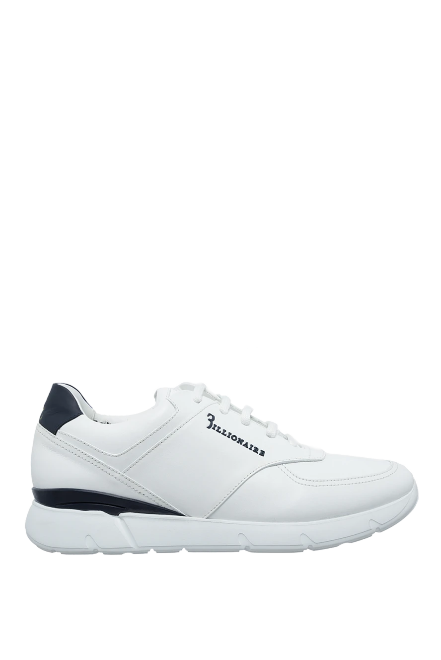 Billionaire man white leather sneakers for men купить с ценами и фото 149482 - photo 1