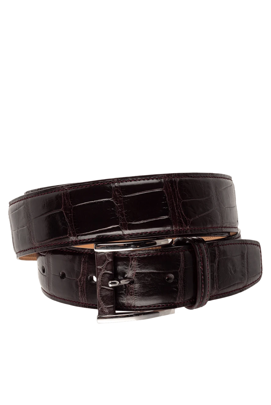 Tardini man crocodile leather belt burgundy for men купить с ценами и фото 149511 - photo 1