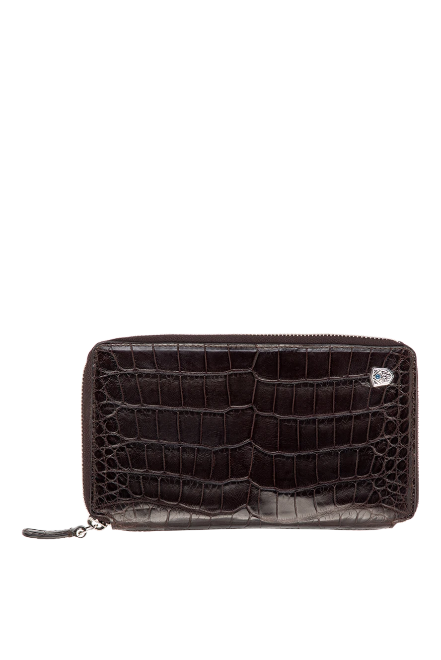 Tardini man men's brown alligator leather clutch купить с ценами и фото 149517 - photo 1