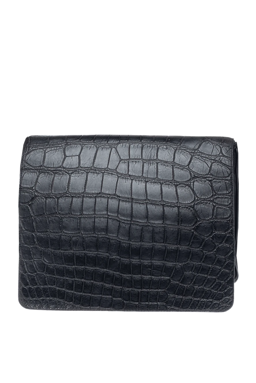 Cesare di Napoli man shoulder bag made of crocodile leather and black genuine leather for men купить с ценами и фото 149540 - photo 1