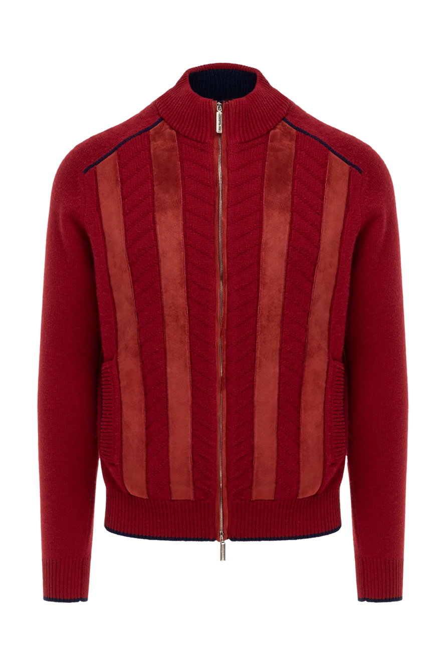 Stefano Ricci кардиган мужской из кашемира красный 149570 - фото 1