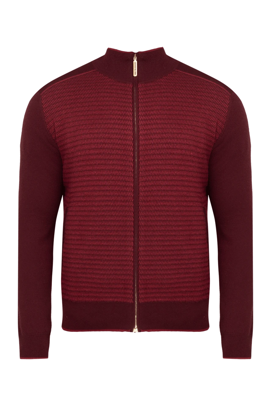 Stefano Ricci кардиган мужской из кашемира и шелка красный 149573 - фото 1