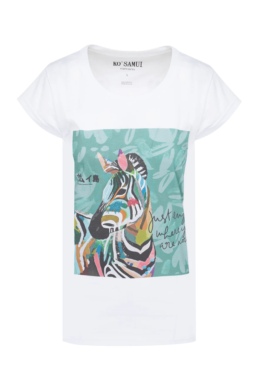 Ko Samui woman white cotton t-shirt for women купить с ценами и фото 149621 - photo 1