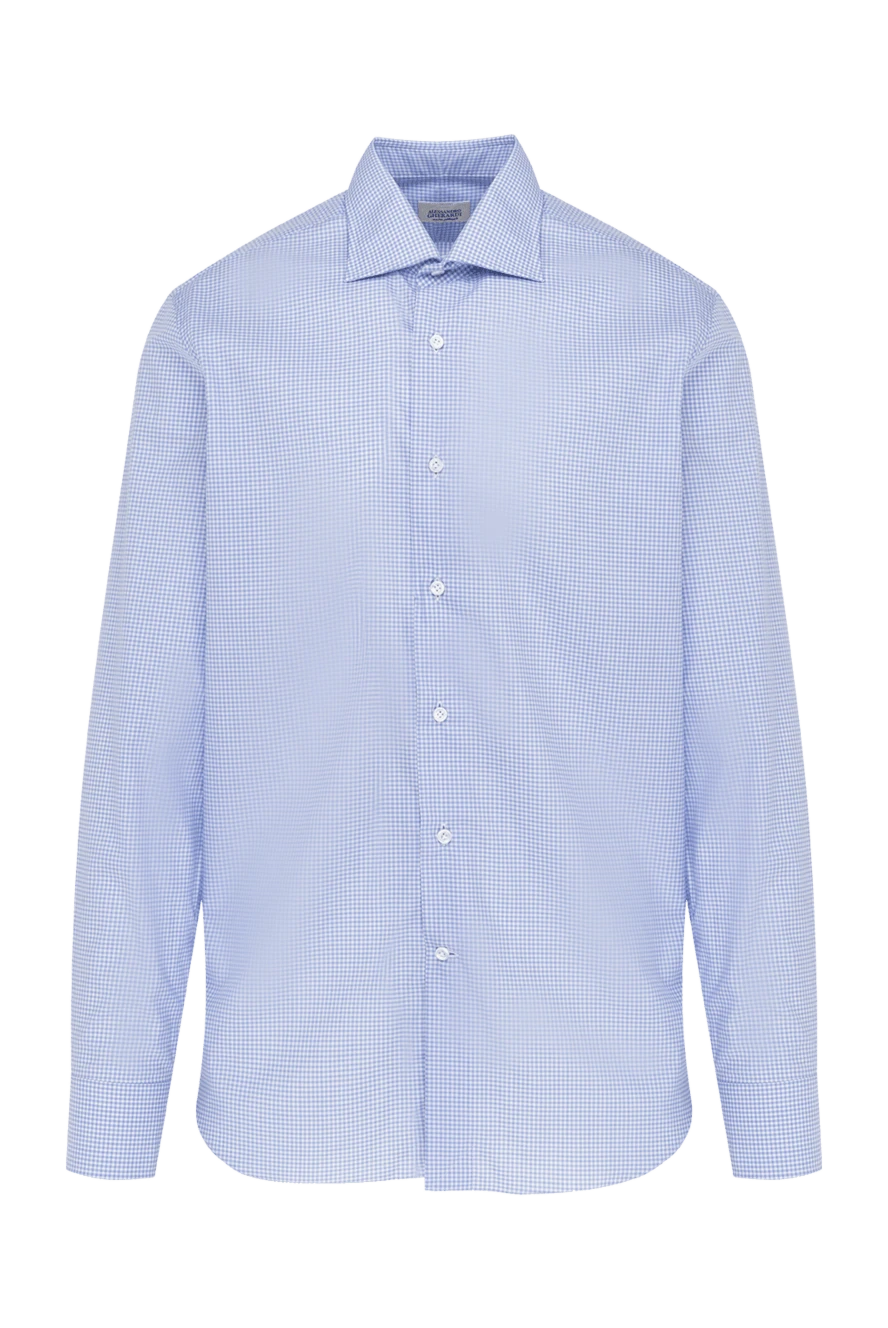 Alessandro Gherardi man blue cotton shirt for men купить с ценами и фото 149728 - photo 1