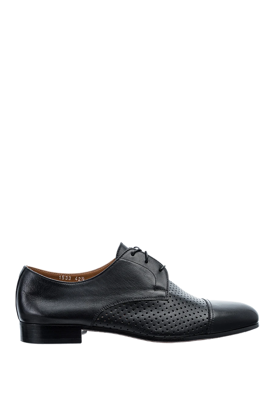 Doucal`s man men's black leather shoes купить с ценами и фото 149733 - photo 1