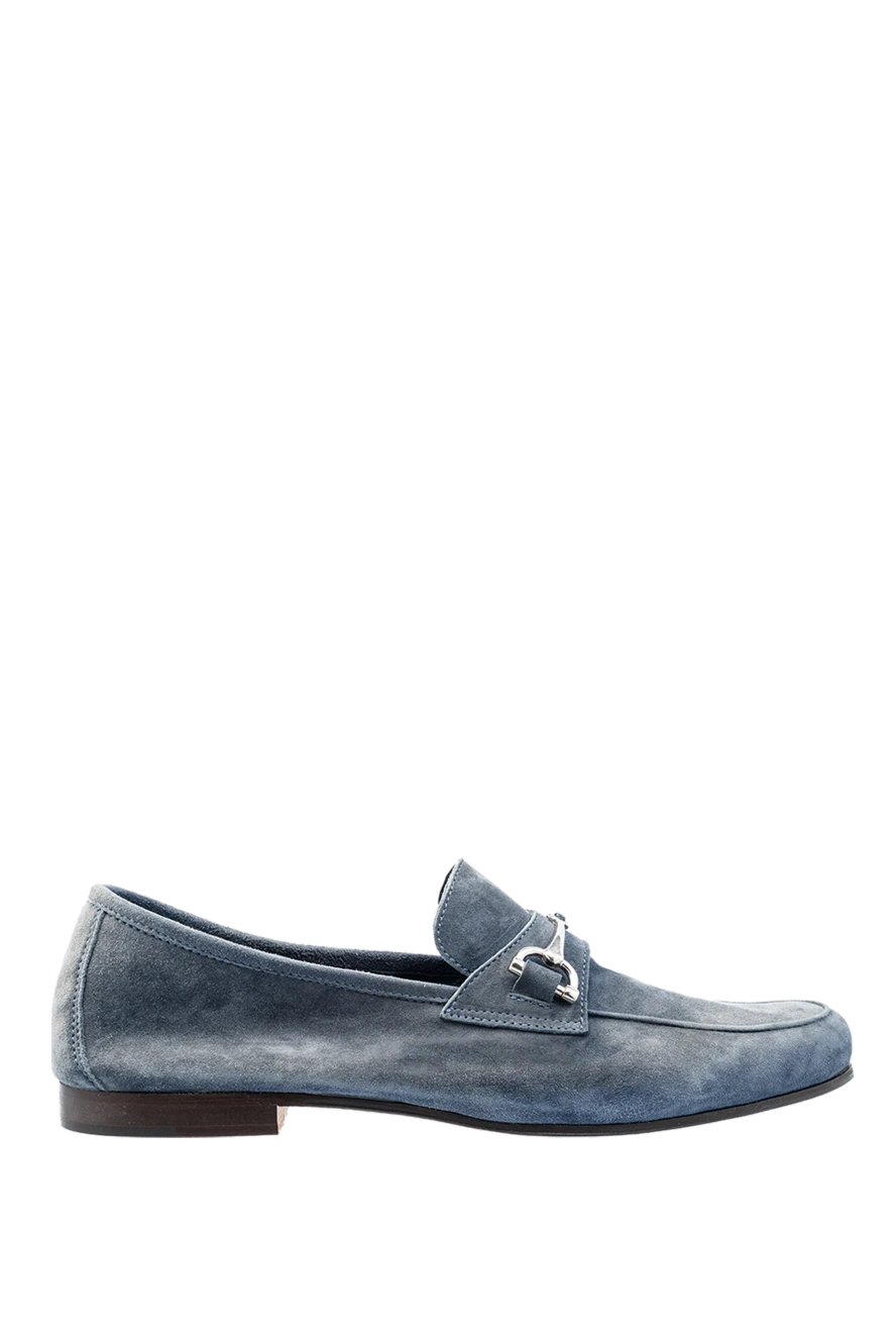 Andrea Ventura man blue suede loafers for men купить с ценами и фото 149830 - photo 1