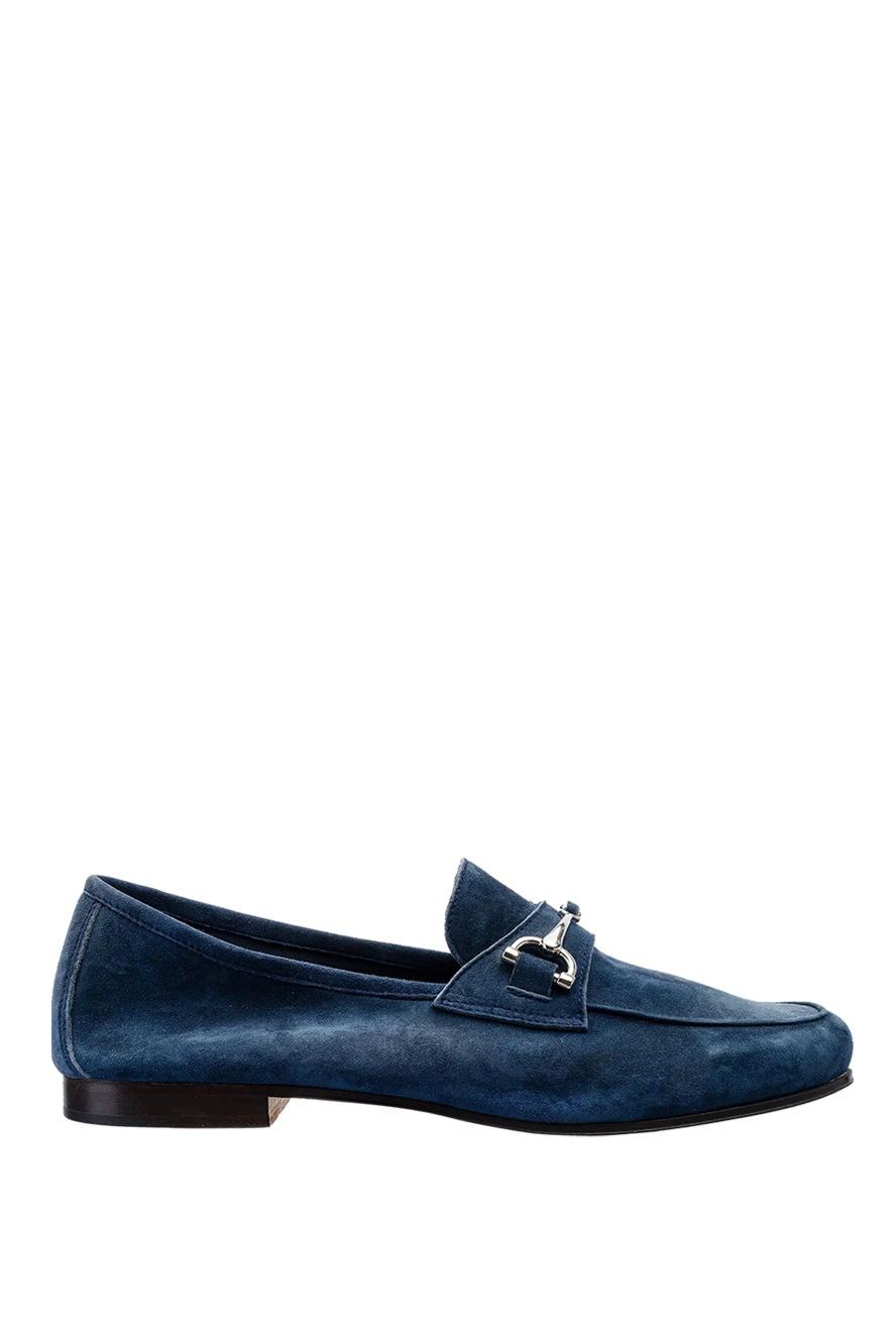 Andrea Ventura man blue suede loafers for men купить с ценами и фото 149835 - photo 1