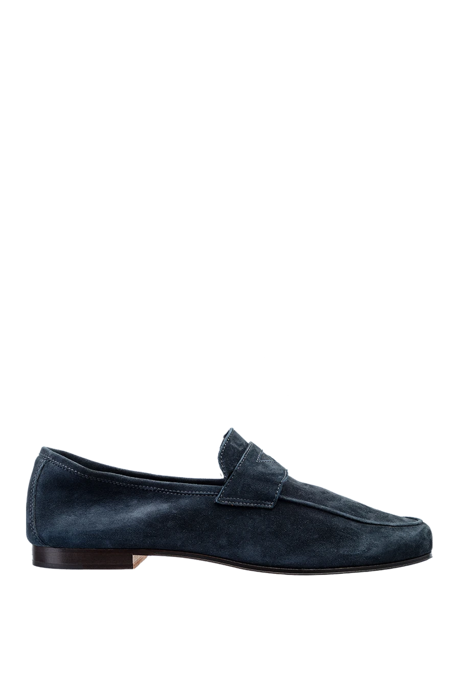 Andrea Ventura man blue suede loafers for men купить с ценами и фото 149840 - photo 1