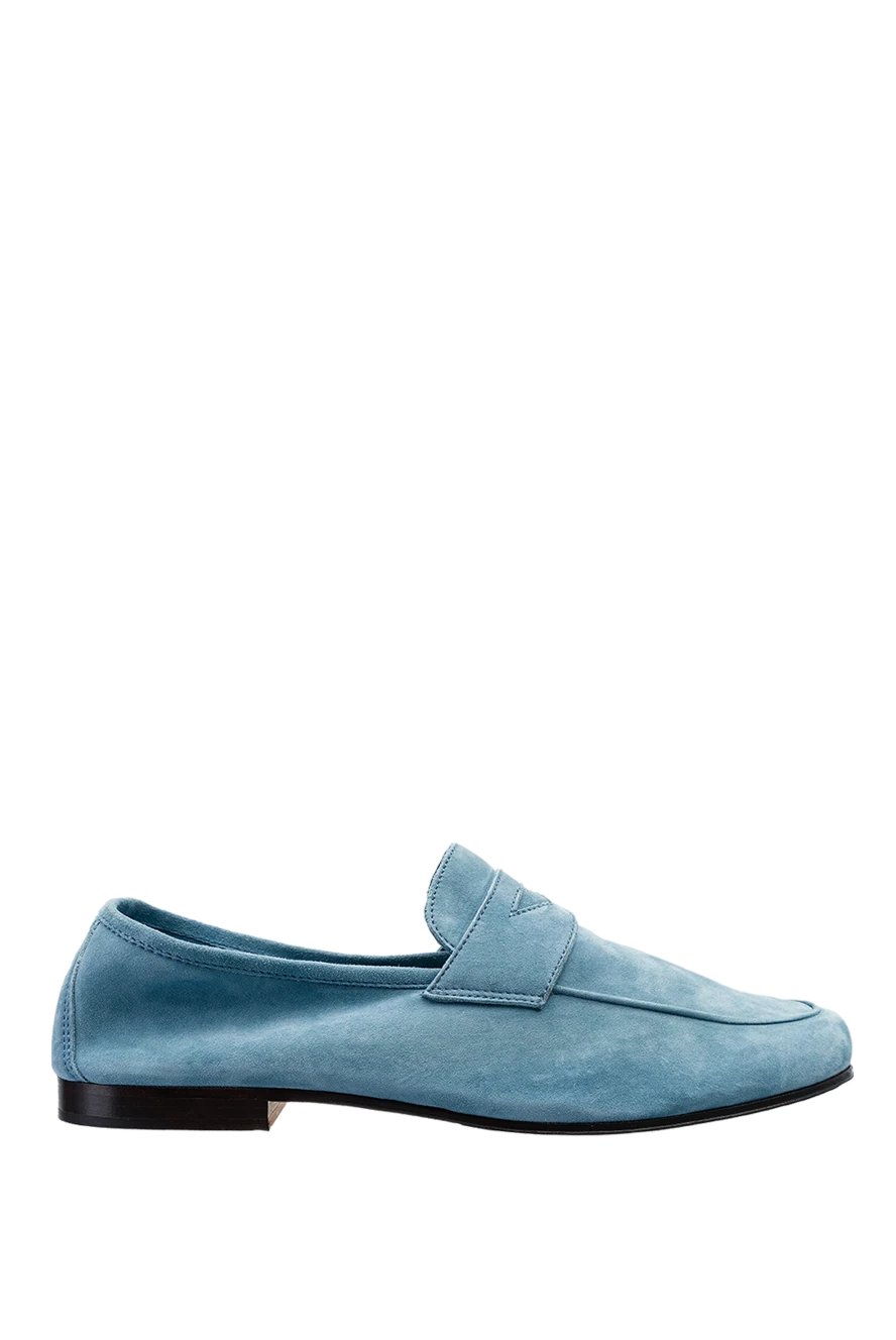 Andrea Ventura man blue suede loafers for men купить с ценами и фото 149843 - photo 1