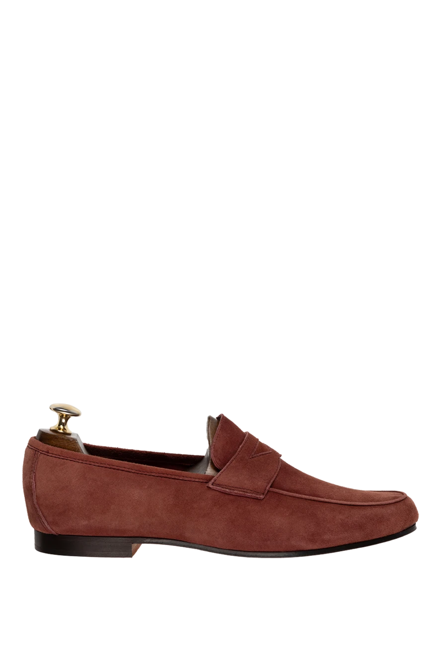 Andrea Ventura man burgundy suede loafers for men купить с ценами и фото 149844 - photo 1