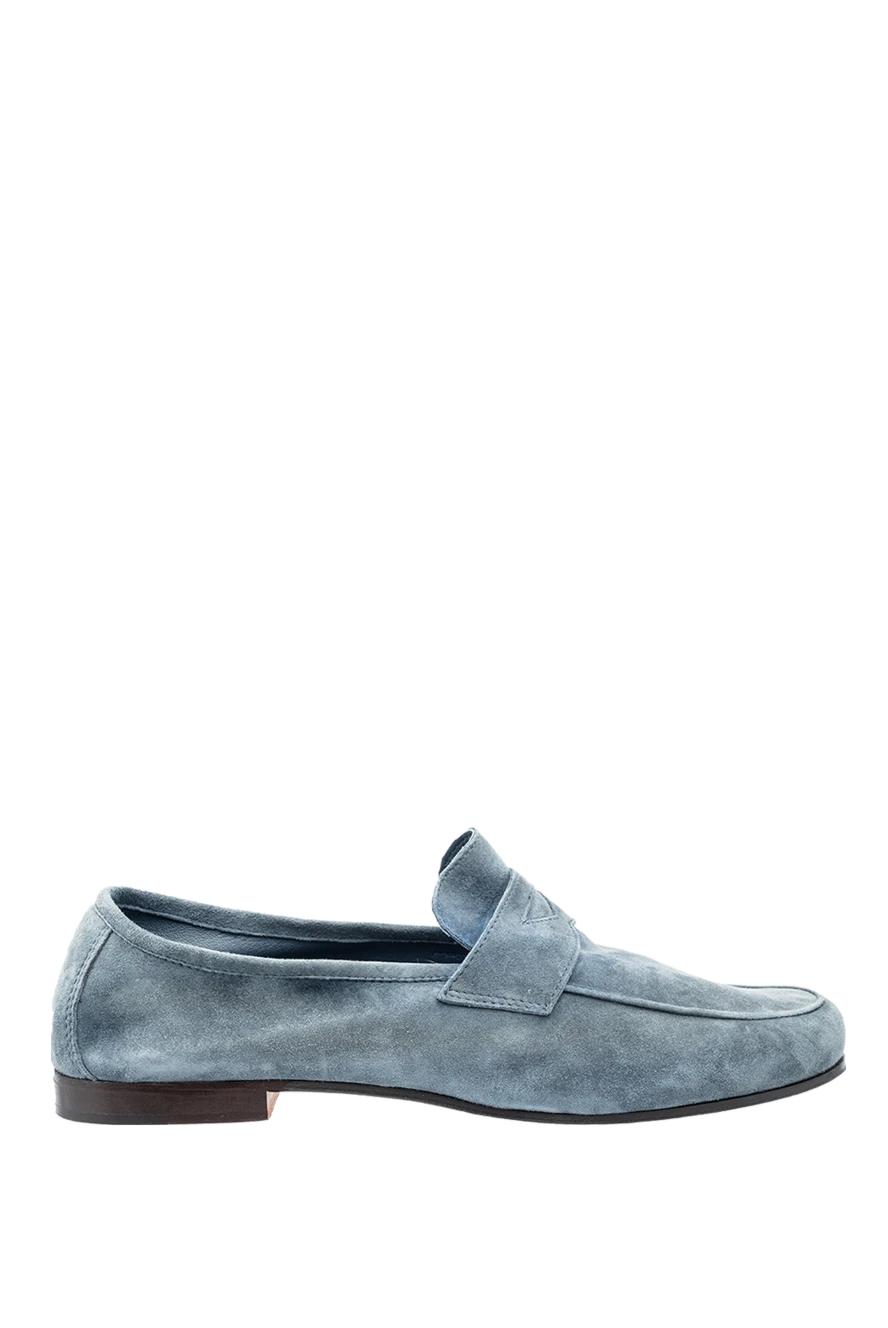 Andrea Ventura man blue suede loafers for men купить с ценами и фото 149849 - photo 1