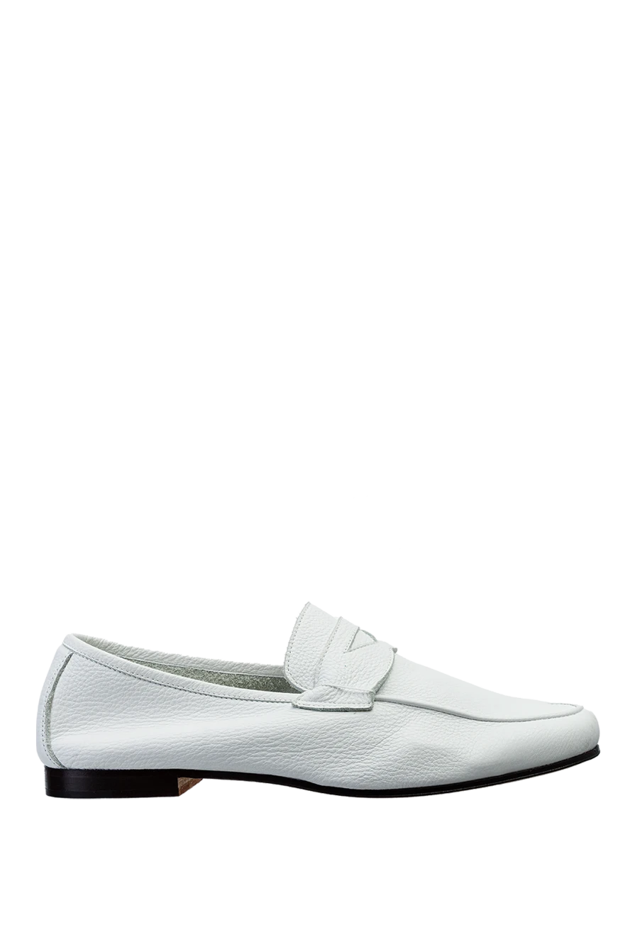 Andrea Ventura man white leather loafers for men купить с ценами и фото 149854 - photo 1