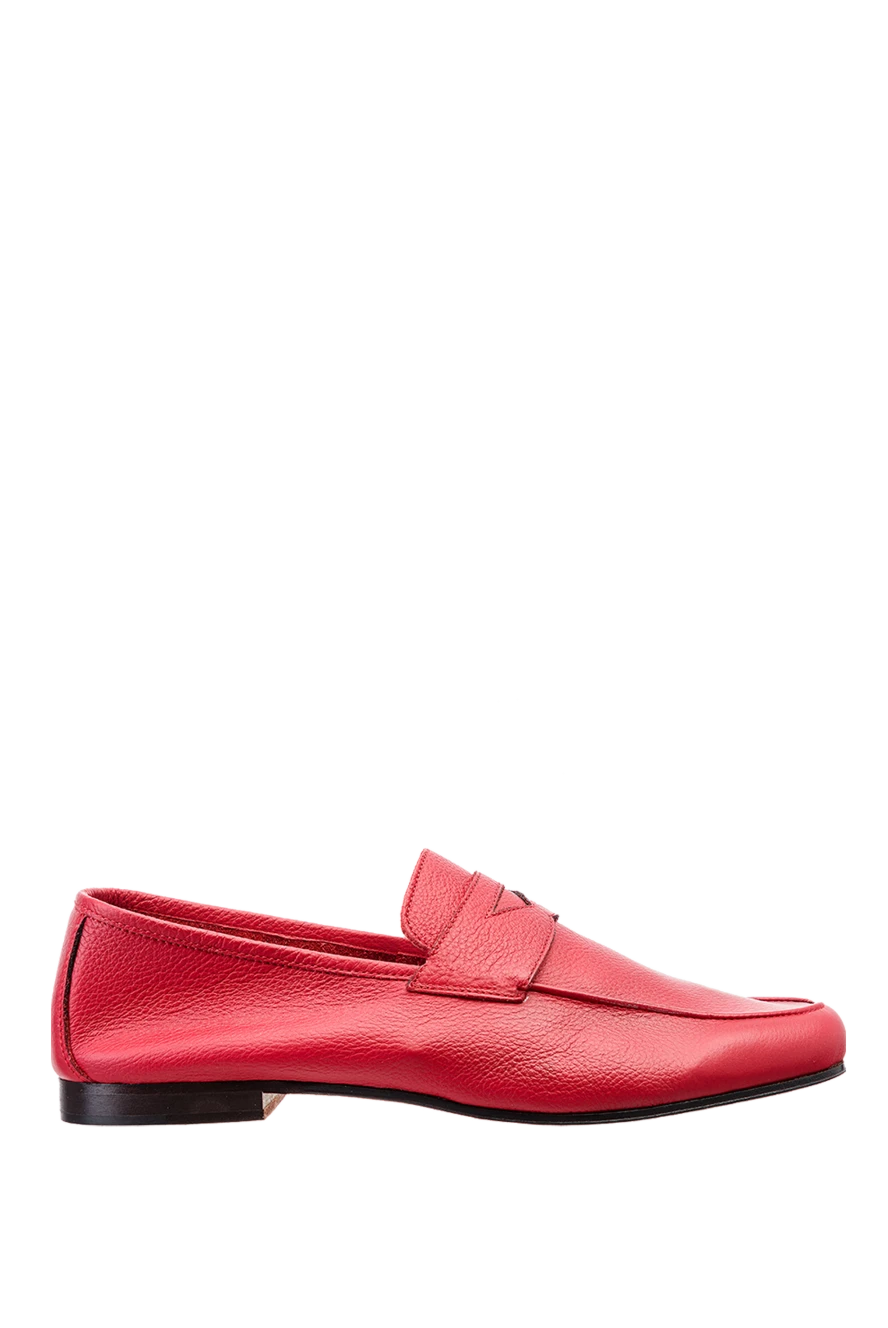 Andrea Ventura man red leather loafers for men купить с ценами и фото 149857 - photo 1