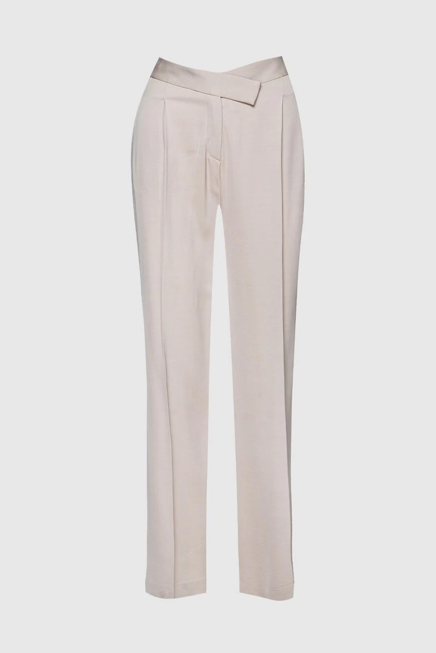 Max&Moi woman white viscose and wool trousers for women купить с ценами и фото 149941 - photo 1