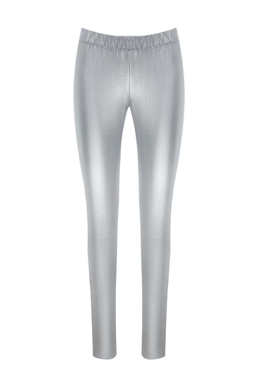 Max&Moi woman gray leather trousers for women купить с ценами и фото 149952 - photo 1