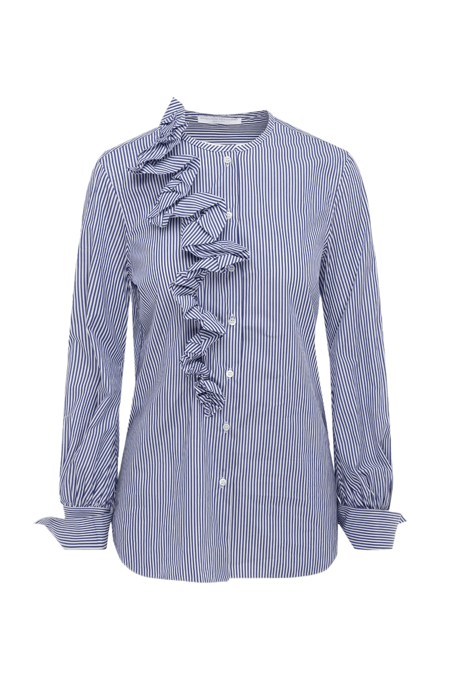 Ermanno Scervino woman blue cotton blouse for women купить с ценами и фото 150125 - photo 1