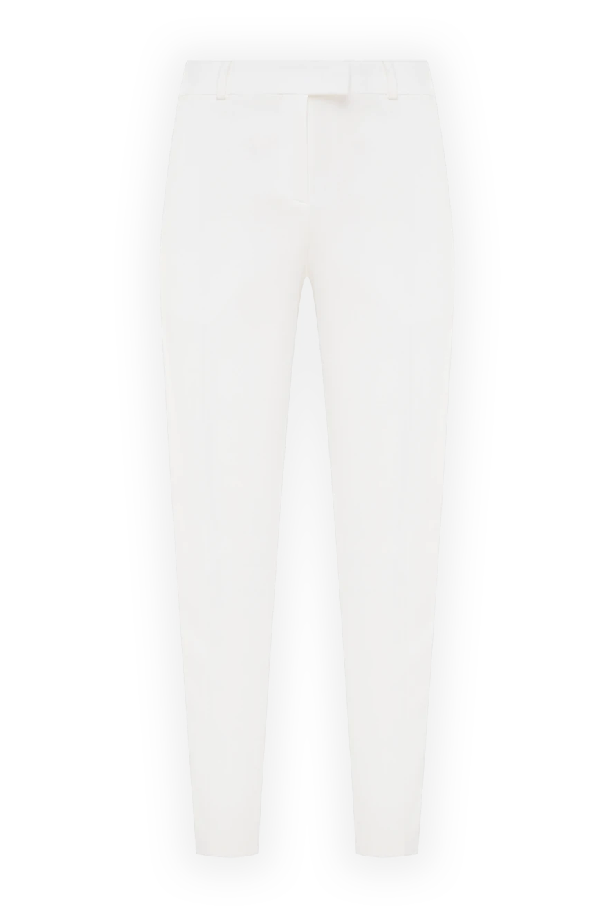 Ermanno Scervino woman white viscose and acrylic trousers for women купить с ценами и фото 150126 - photo 1