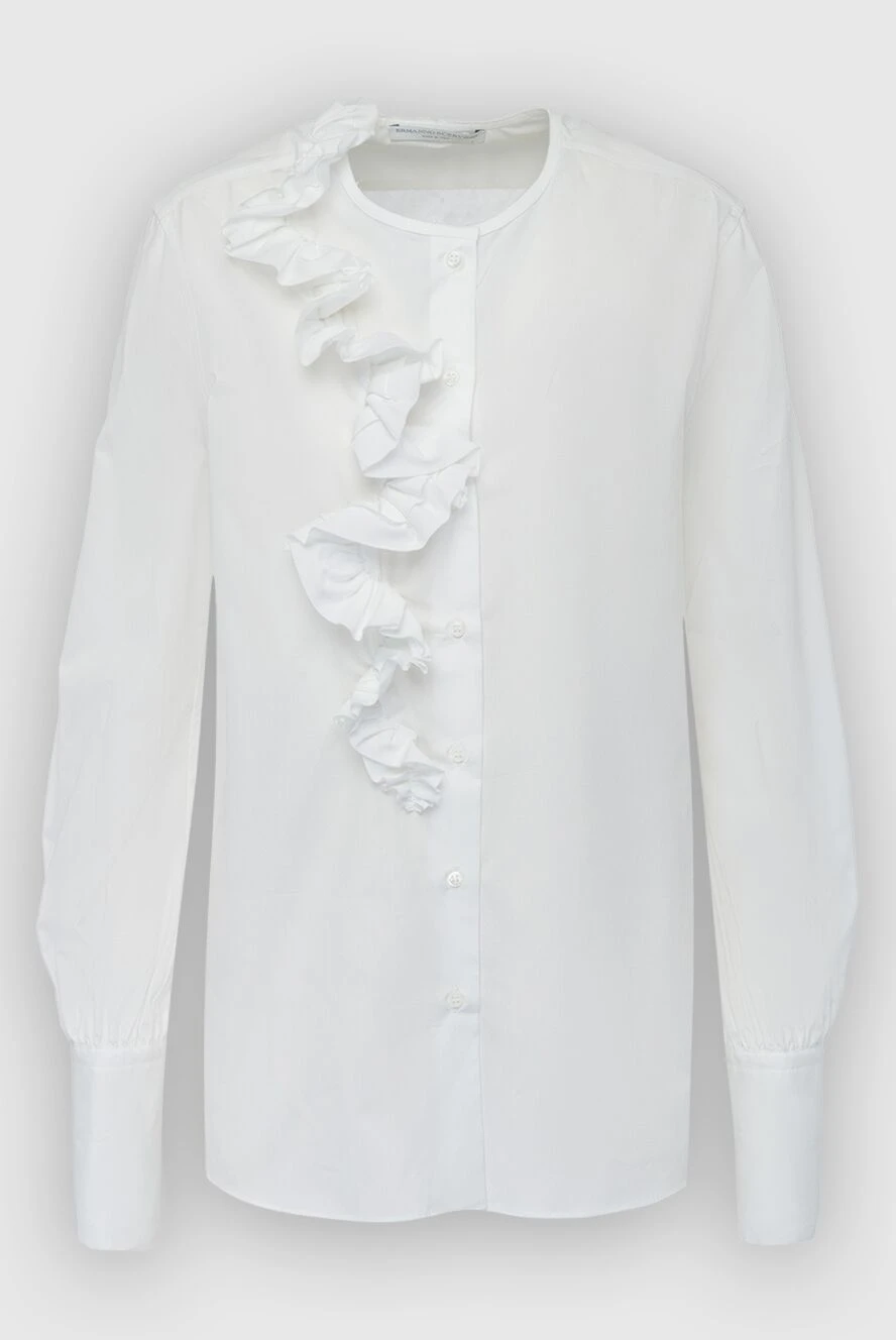 Ermanno Scervino woman white cotton blouse for women купить с ценами и фото 150129 - photo 1