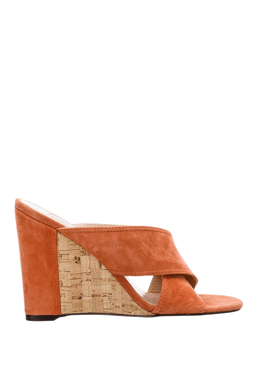 Valentino woman orange suede mules for women купить с ценами и фото 150165 - photo 1