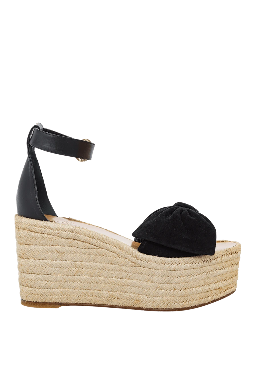 Valentino woman black suede sandals for women купить с ценами и фото 150171 - photo 1