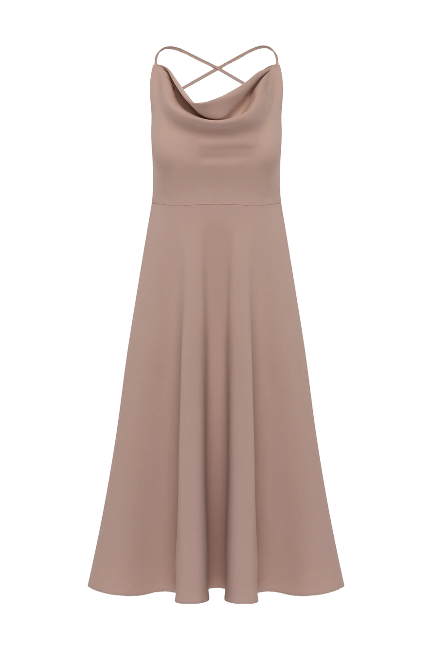 Valentino woman beige wool and silk dress for women купить с ценами и фото 150189 - photo 1