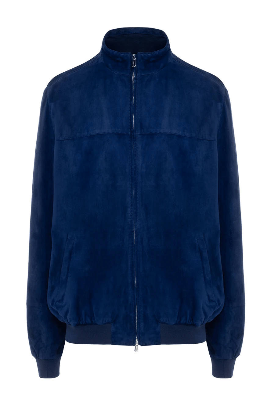 Enrico Mandelli man blue suede jacket for men купить с ценами и фото 150200 - photo 1