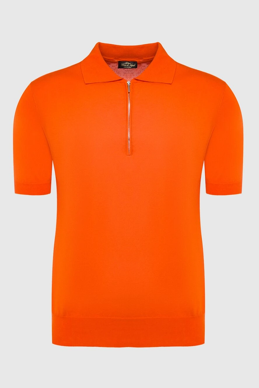 Cesare di Napoli man cotton polo orange for men купить с ценами и фото 150212 - photo 1