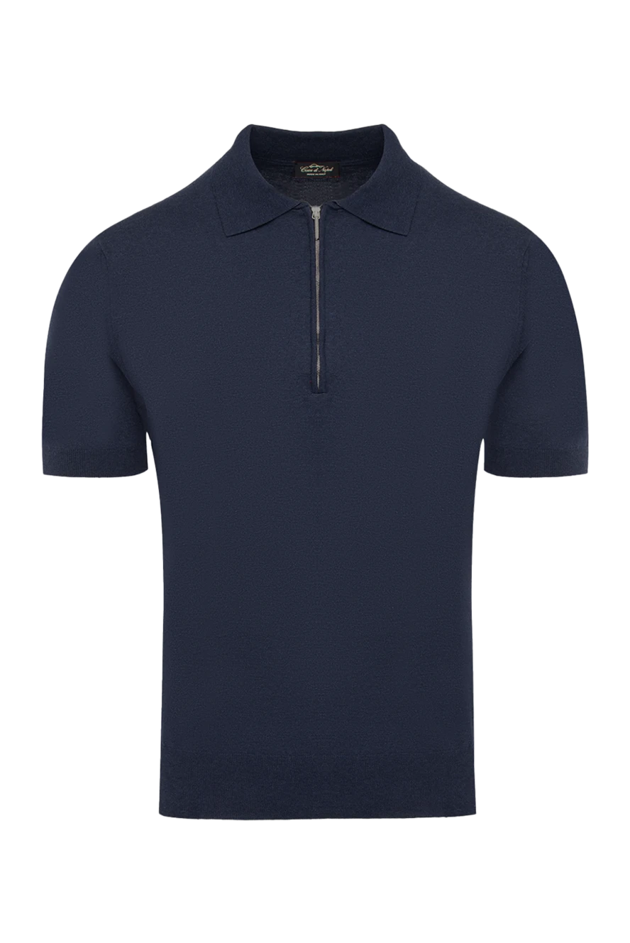 Cesare di Napoli man cotton polo blue for men купить с ценами и фото 150214 - photo 1