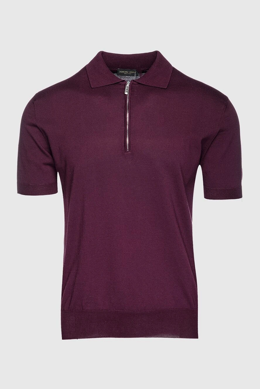 Cesare di Napoli man cotton polo burgundy for men купить с ценами и фото 150216 - photo 1