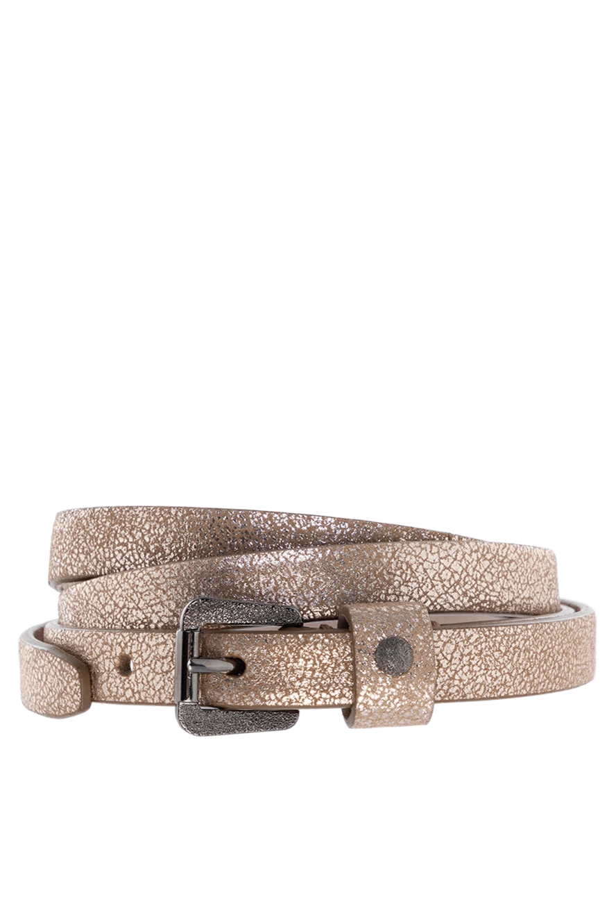 Brunello Cucinelli woman golden leather belt for women купить с ценами и фото 150312 - photo 1