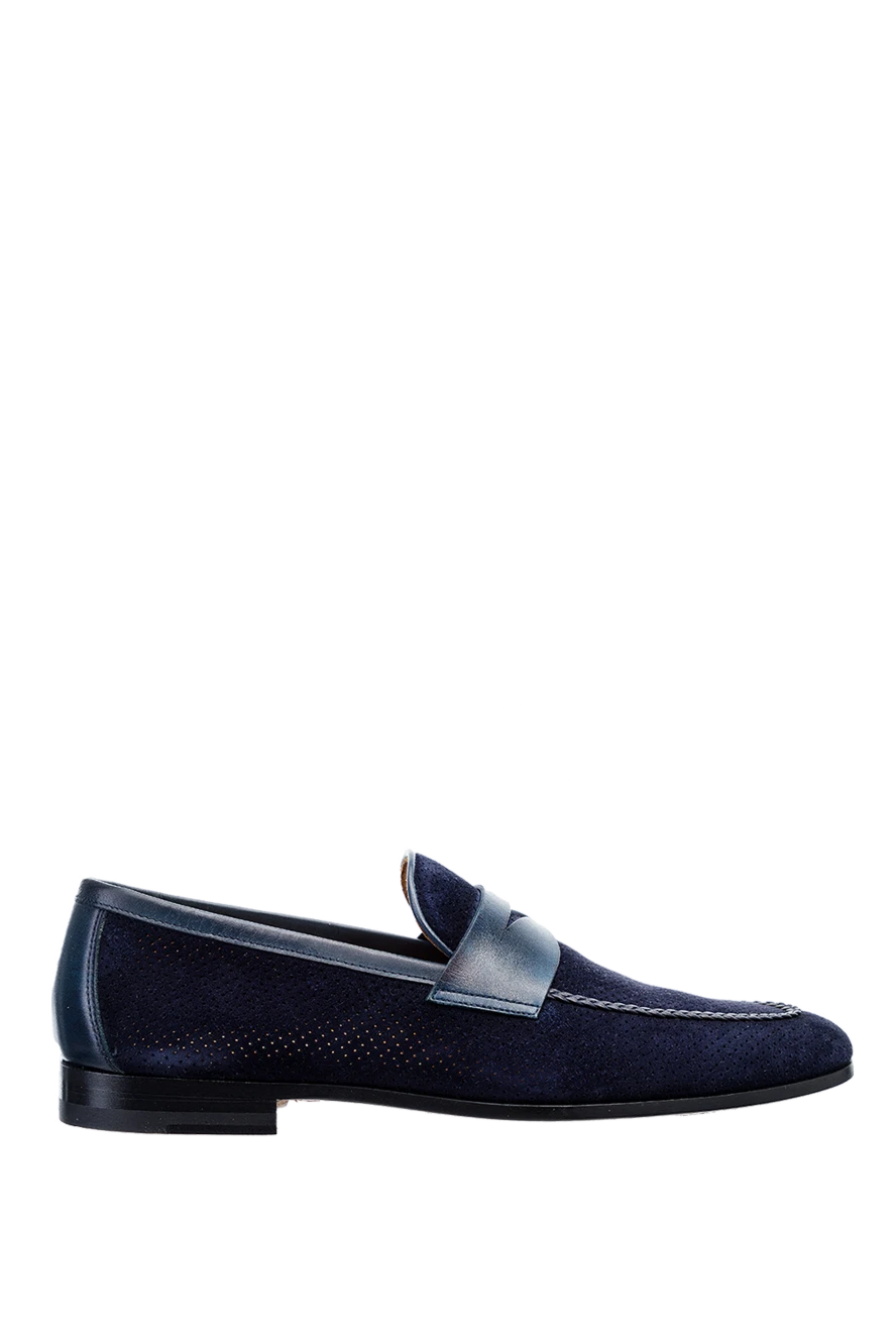 Magnanni man blue suede loafers for men купить с ценами и фото 150327 - photo 1