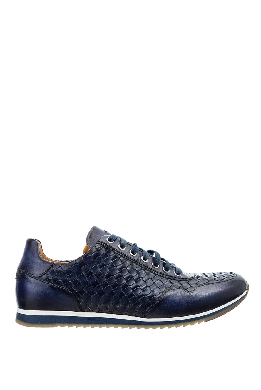 Magnanni man blue leather sneakers for men купить с ценами и фото 150330 - photo 1