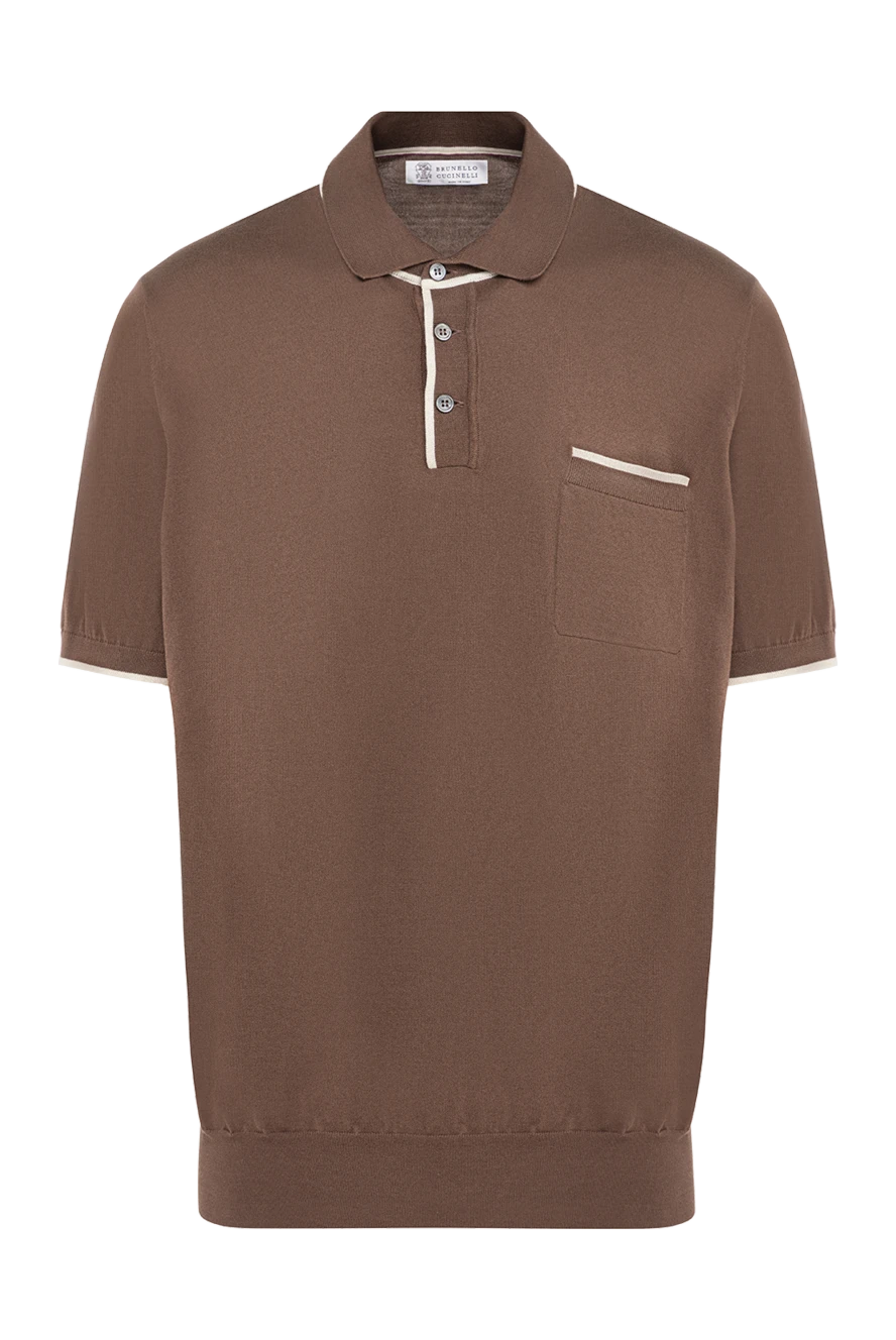 Brunello Cucinelli man cotton polo beige for men купить с ценами и фото 150349 - photo 1