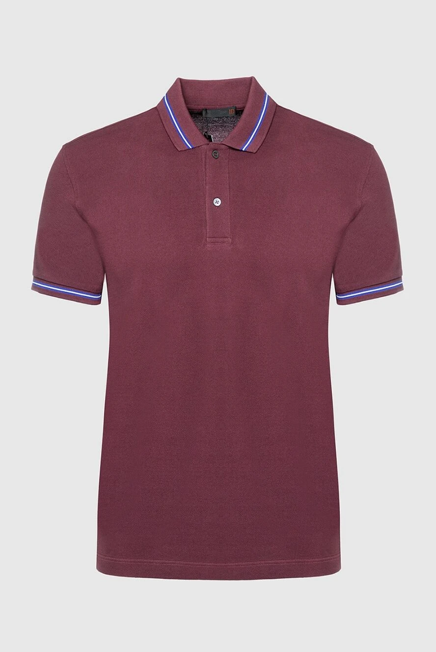 Corneliani man cotton polo burgundy for men купить с ценами и фото 150464 - photo 1