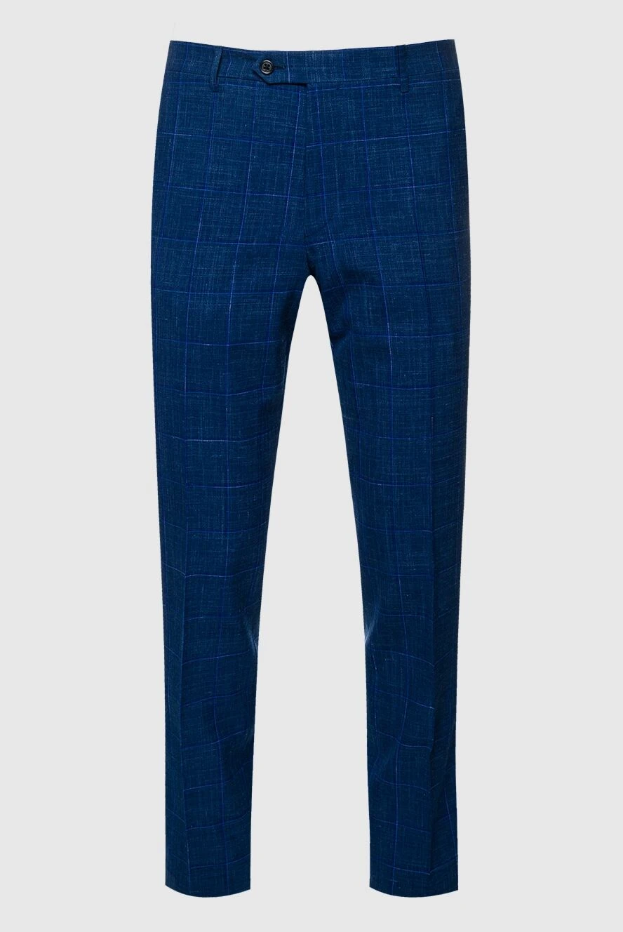 Corneliani man blue trousers for men купить с ценами и фото 150484 - photo 1