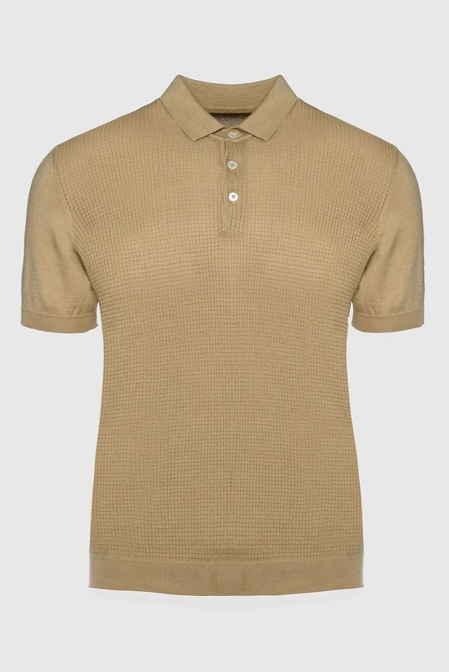 Corneliani man cotton polo beige for men купить с ценами и фото 150492 - photo 1