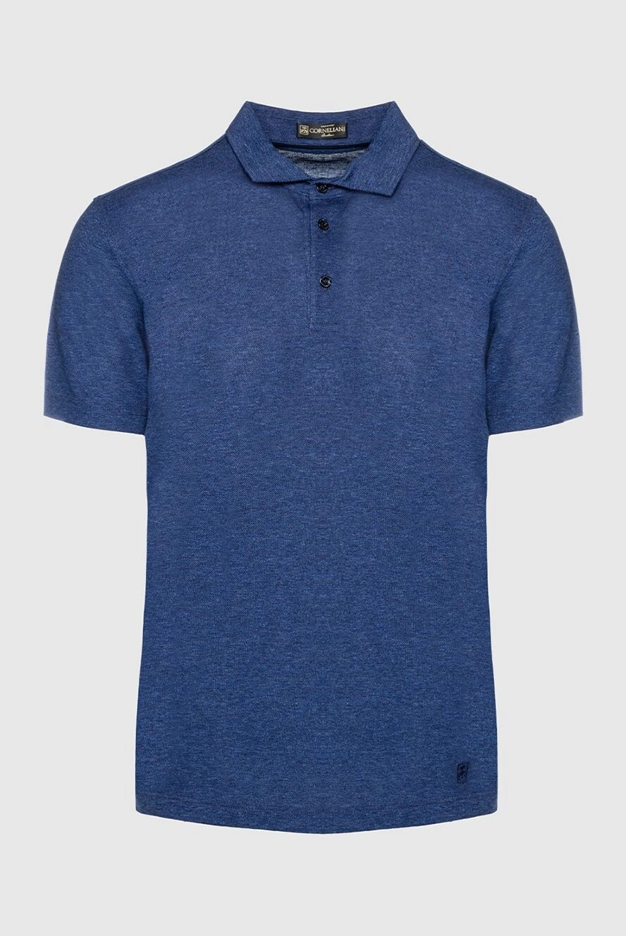 Corneliani man cotton polo blue for men купить с ценами и фото 150501 - photo 1