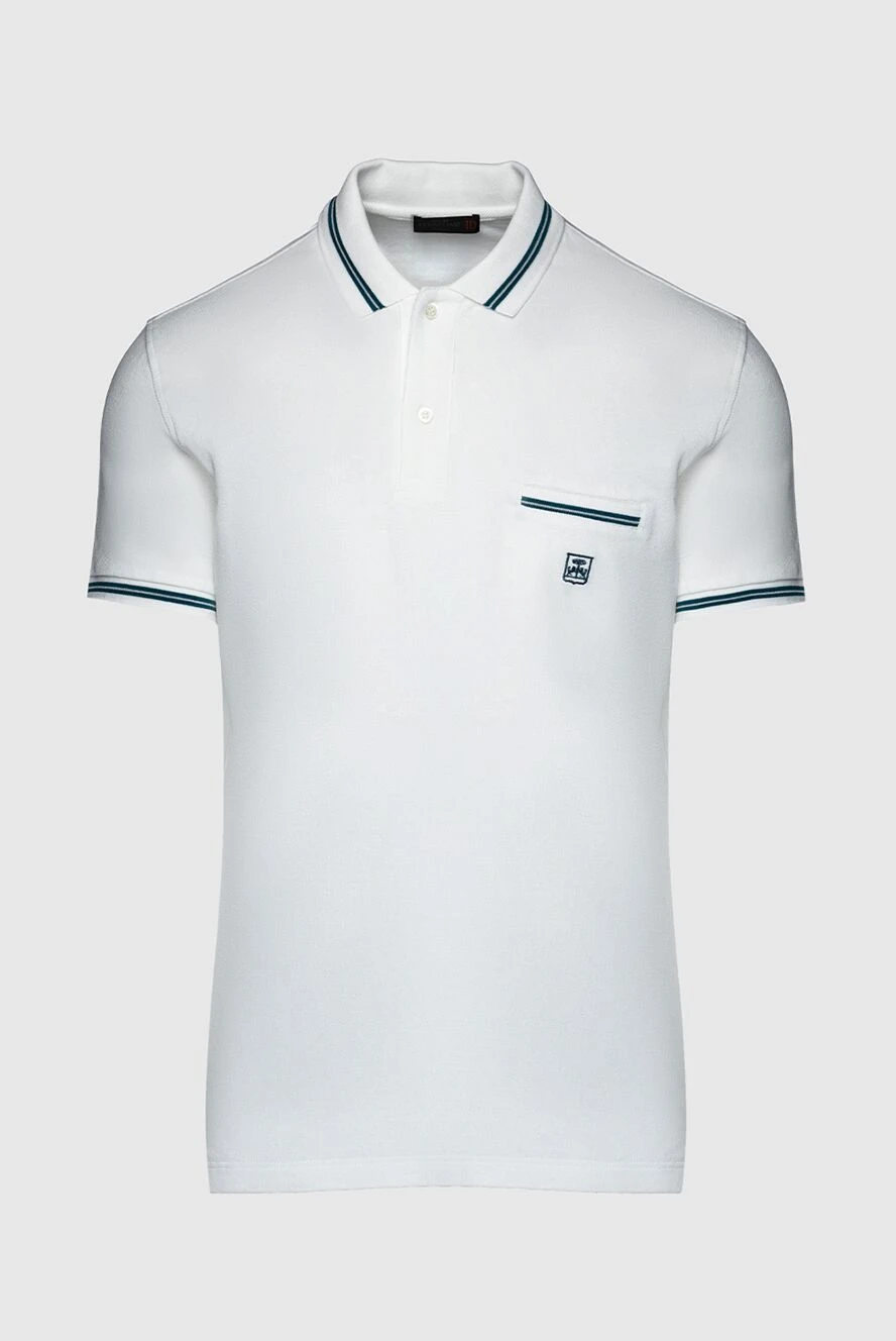 Corneliani man cotton polo white for men купить с ценами и фото 150502 - photo 1