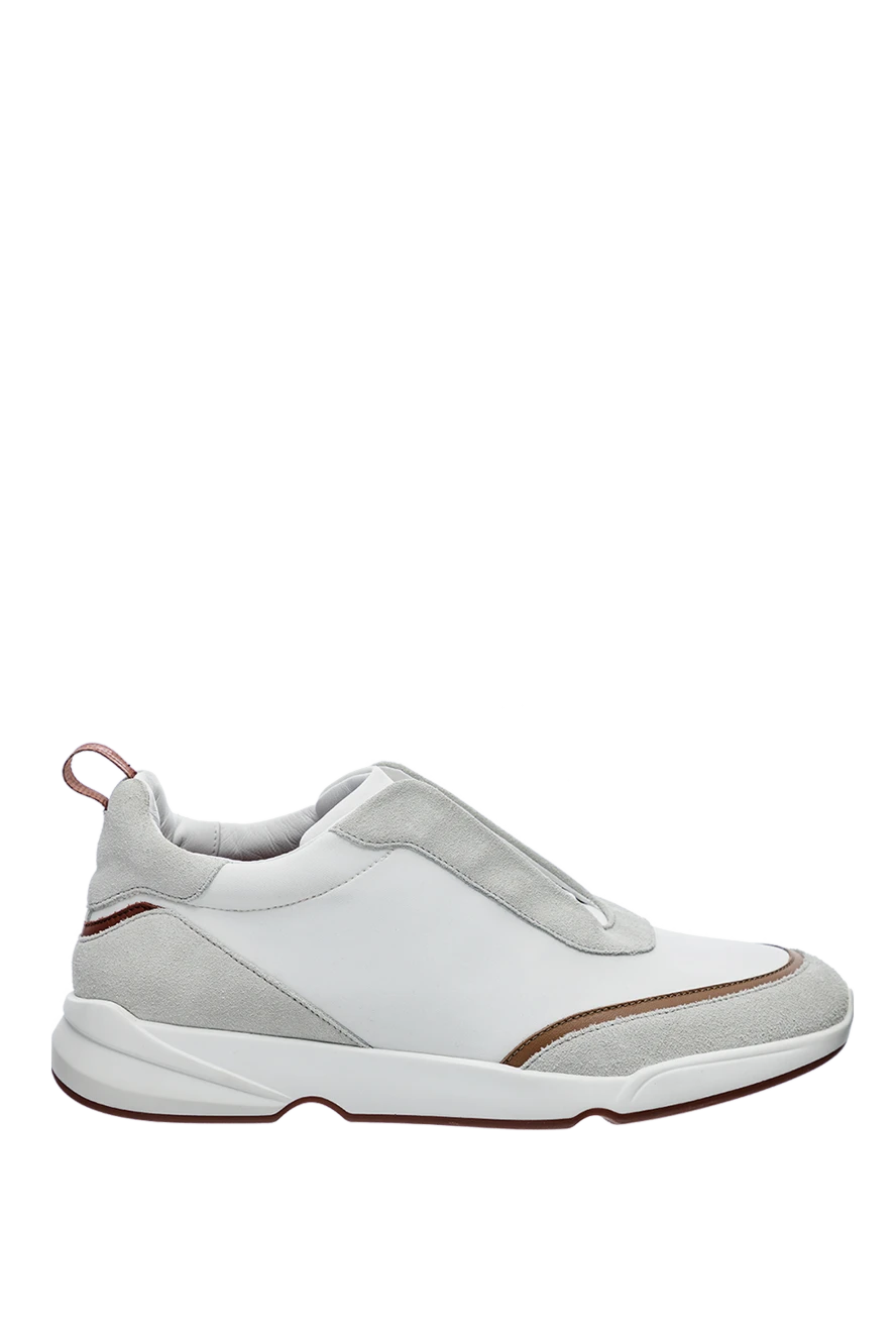 Loro Piana man white suede and polyester sneakers for men купить с ценами и фото 150581 - photo 1