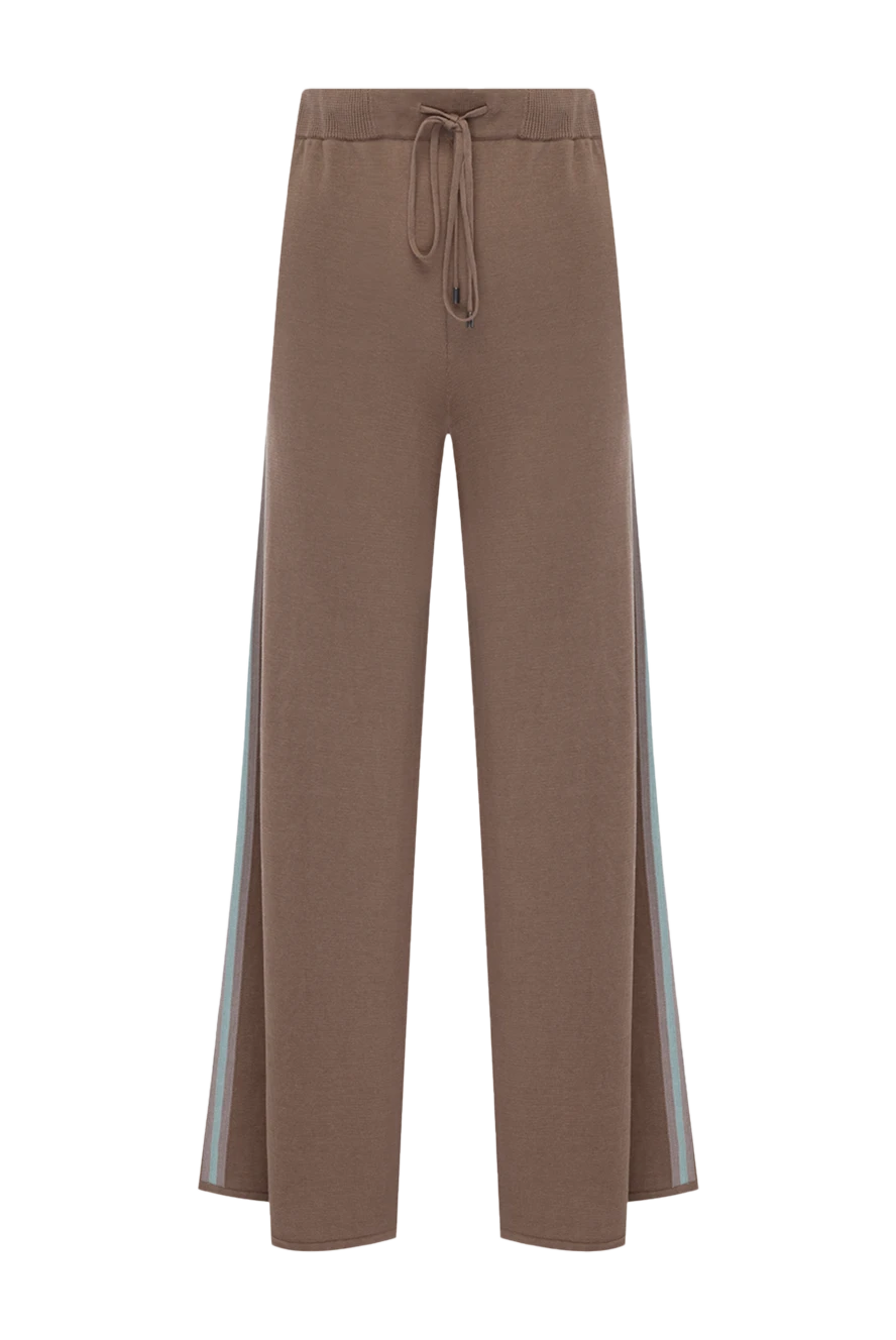 Re Vera woman brown silk and linen trousers for women купить с ценами и фото 150595 - photo 1