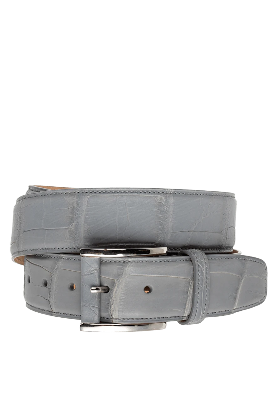 Tardini man gray crocodile leather belt for men купить с ценами и фото 150611 - photo 1