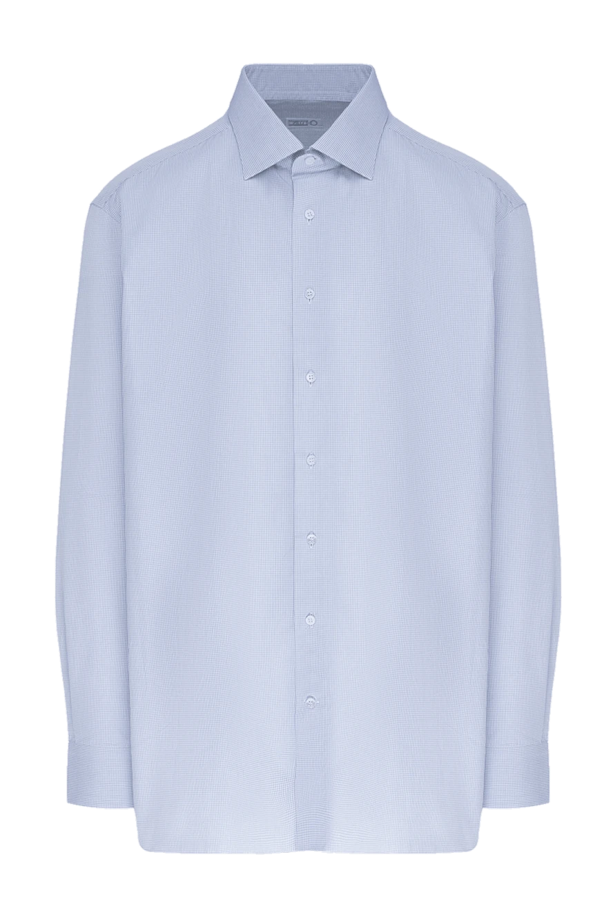 Zilli man blue cotton shirt for men купить с ценами и фото 150638 - photo 1