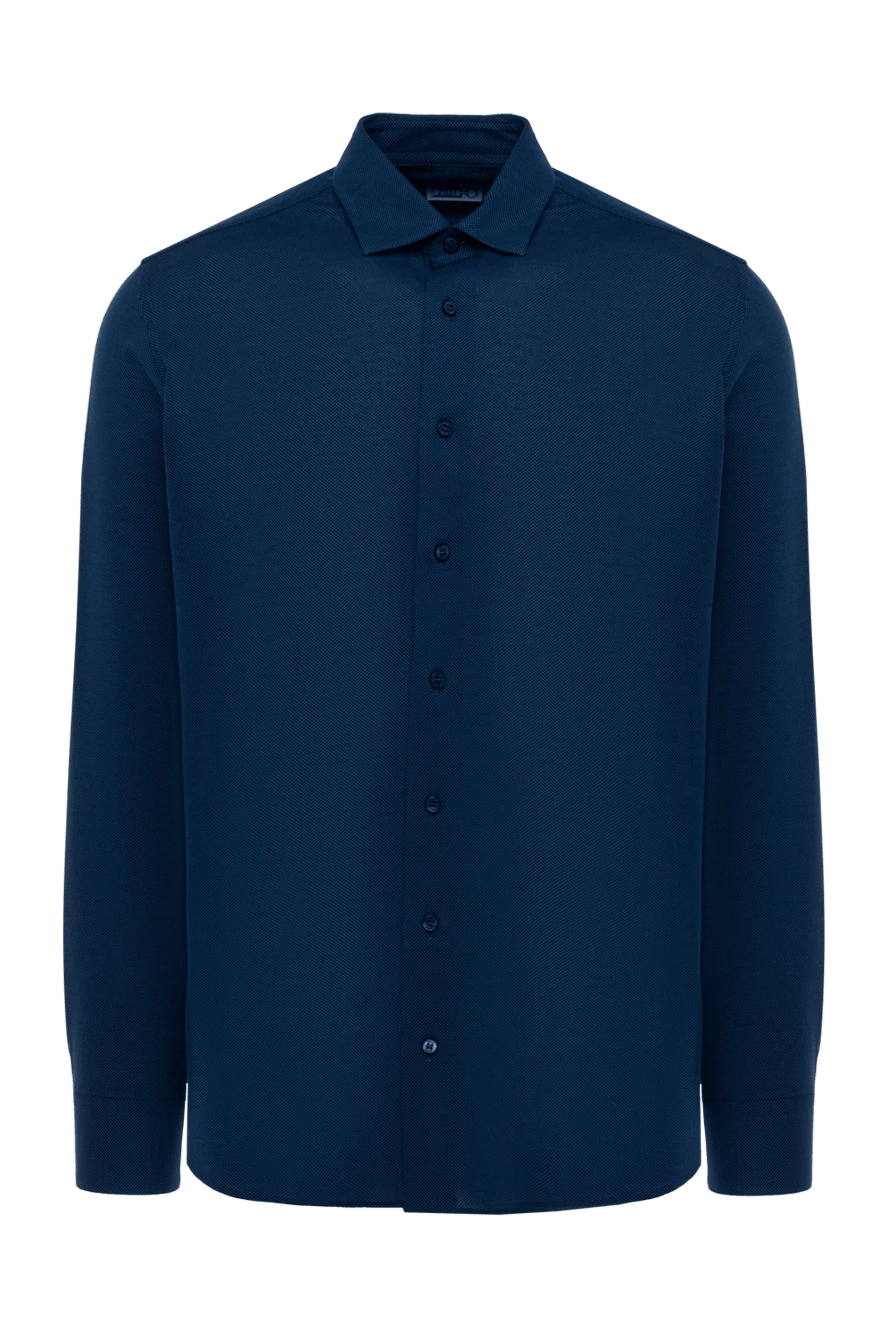 Zilli man blue cotton shirt for men купить с ценами и фото 150643 - photo 1