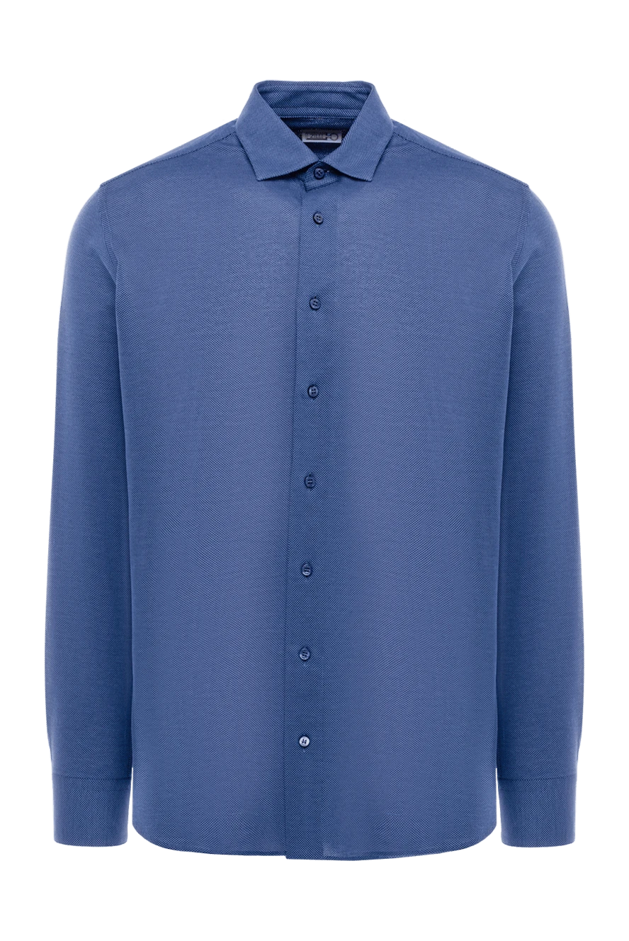 Zilli рубашка мужская синяя с текстурным плетением
150643 - фото 1