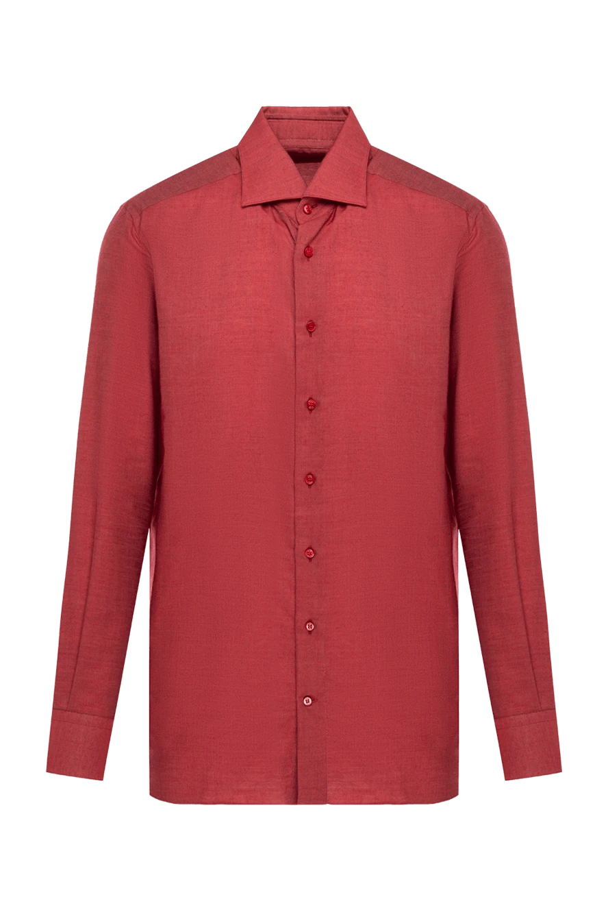 Zilli man red cashmere and cotton shirt for men купить с ценами и фото 150644 - photo 1