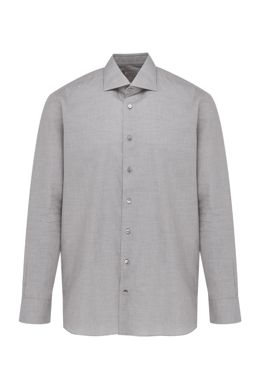 Zilli man men's gray cotton and cashmere shirt купить с ценами и фото 150665 - photo 1