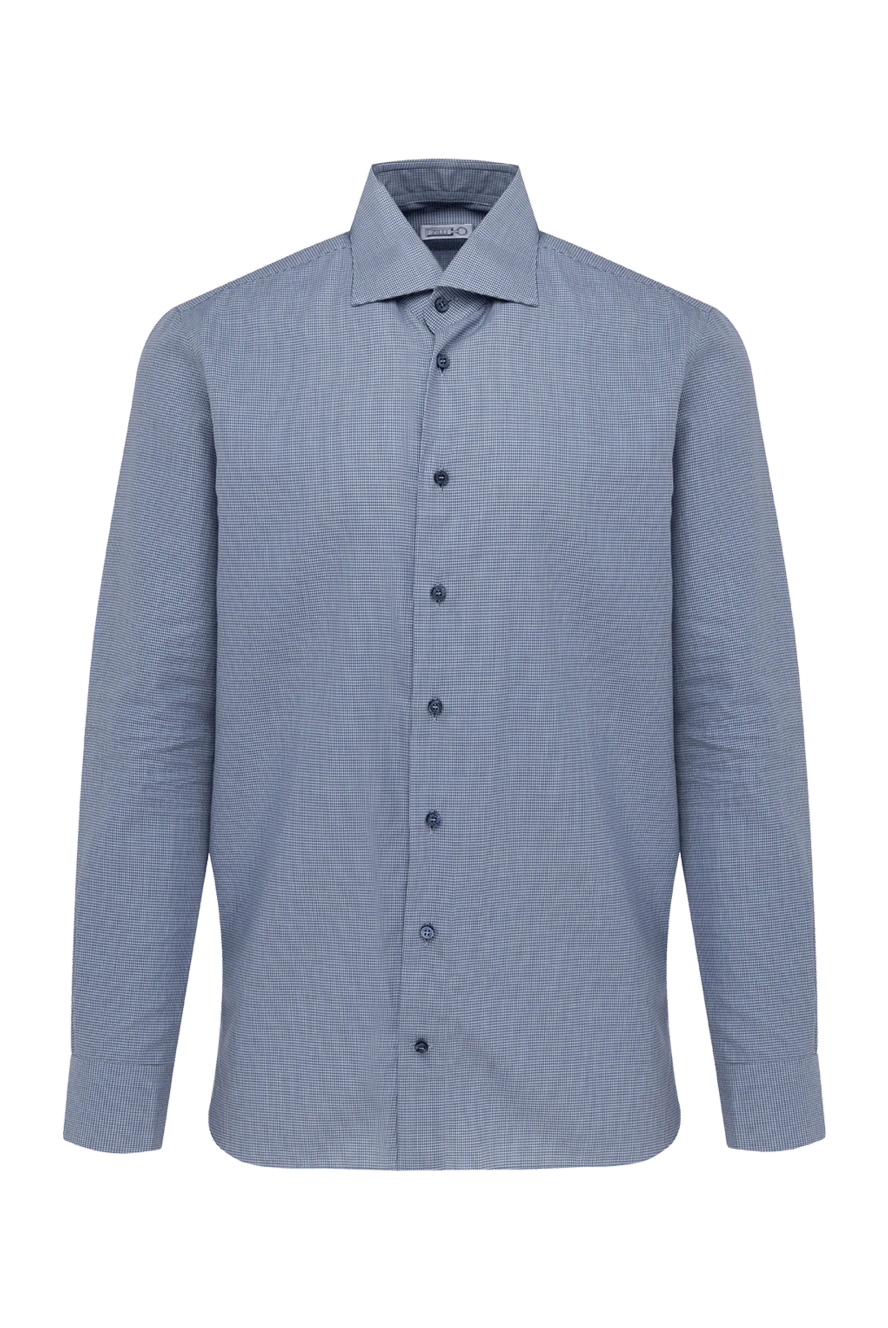 Zilli man blue cotton shirt for men купить с ценами и фото 150667 - photo 1