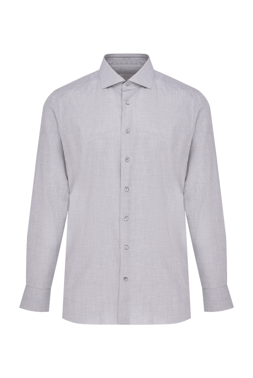 Zilli man men's gray cotton and cashmere shirt купить с ценами и фото 150669 - photo 1