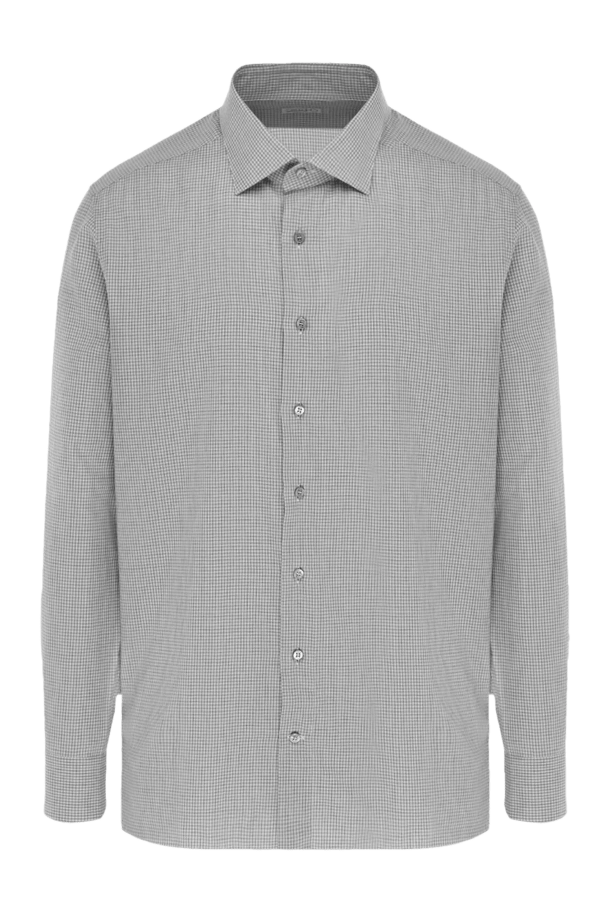 Zilli man men's gray cotton and cashmere shirt купить с ценами и фото 150670 - photo 1