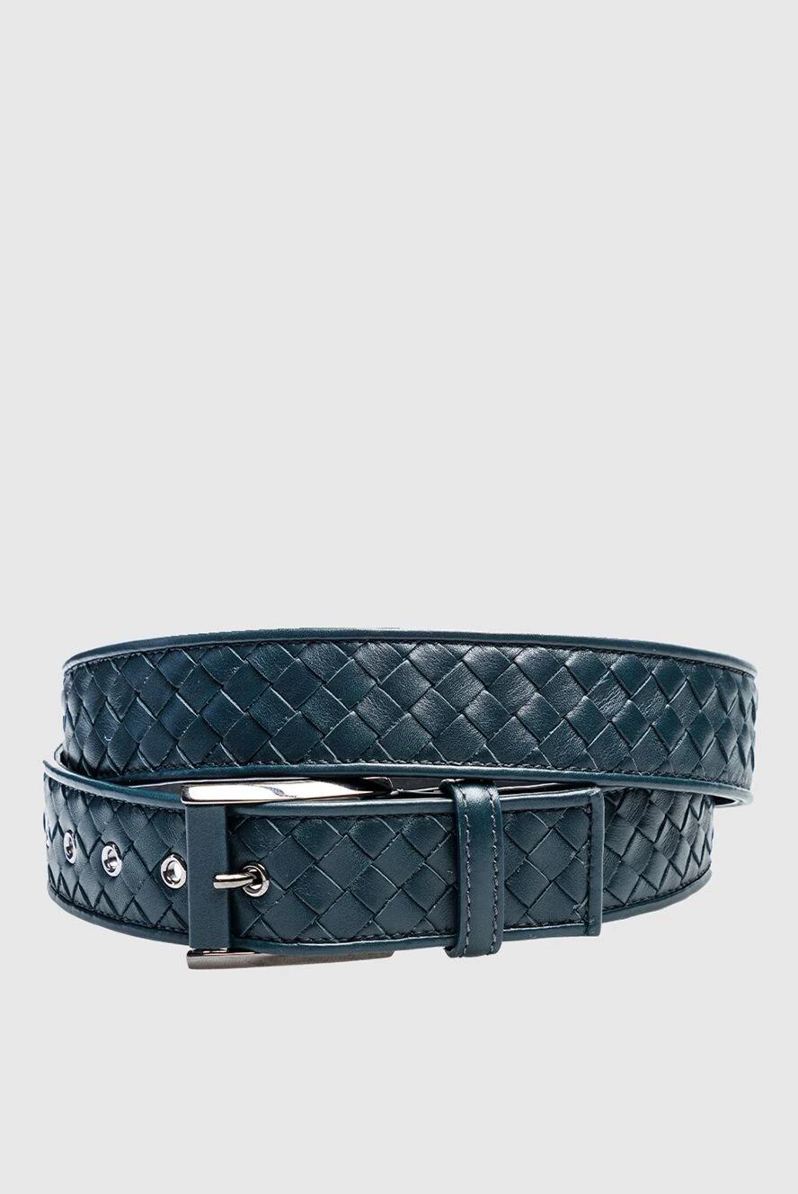 Cesare di Napoli man leather belt blue for men купить с ценами и фото 150692 - photo 1